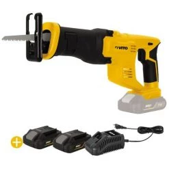 VITO PRO-POWER Scie Sabre 20V Lithium Ion VITO EGO LI + 2 Batteries 4AH + Chargeur Rapide