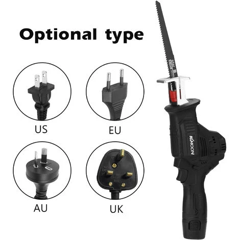 KKMOON Scie Sabre Electrique Portable D'exterieur, Petite Scie Alternative Rechargeable Haute Puissance, Scie Sabre, Une Puissance Et Une Charge, Avec 4 Lames De Scie, 220V EU 5 KKMOON Scie Sabre Electrique Portable D'exterieur, Petite Scie Alternative Rechargeable Haute Puissance, Scie Sabre, Une Puissance Et Une Charge, Avec 4 Lames De Scie, 220V EU – Image 5