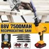 VIOLEWORKS 88V 7500mAh Scie Sabre 300mm Scie Alternative Sans Fil Bois Métal Avec 1 Batterie