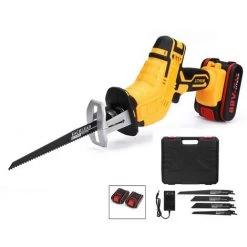 INSMA VIOLEWORKS 88V 7500mAh Scie Sabre 300mm Scie Alternative Sans Fil Bois Métal Avec 2 Batterie + 4 Lames