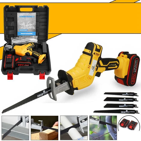 INSMA VIOLEWORKS 88V 7500mAh Scie Sabre 300mm Scie Alternative Sans Fil Bois Métal Avec 2 Batterie + 4 Lames 3 INSMA VIOLEWORKS 88V 7500mAh Scie Sabre 300mm Scie Alternative Sans Fil Bois Métal Avec 2 Batterie + 4 Lames – Image 3