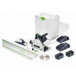 Scie Plongeante Sans Fil FESTOOL TSC 55 5,2 KEBI-Plus/XL-FS - 2 Batteries 18V, Chargeur + Lame Ø160mm + Rail FS1400/2 - 577006
