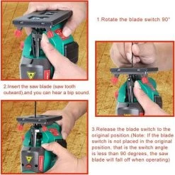 Scie Sauteuse Laser 800W HYCHIKA, Max. Profondeur De Coupe: 110mm, 800-3000SPM, 6 Vitesses Réglables, 4 Modes De Coupe, Angle D'inclinaison ±45 °, 6 Lames De Scie Avec Boîte De Rangement Pour Lame De Scie -Scie électrique portative Soldes 31787758 5