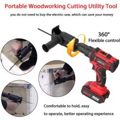 HAPPYSHOPPING Modele Noir Perceuse Electrique Scie Electrique Modifiee, Scie Alternative Electrique, Scie Sabre Domestique, Perceuse Electrique Pour Scie Sauteuse -Scie électrique portative Soldes 32002232 4
