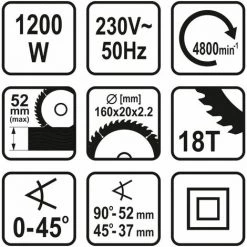 Sthor Scie Circulaire 1200 W 6 Sthor Scie Circulaire 1200 W -Scie électrique portative Soldes 32150258 3