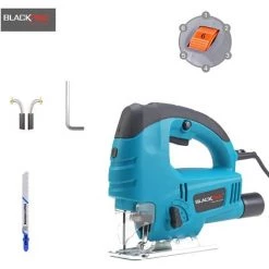 BLACKPINE - Scie Sauteuse 900W Scie Électrique 6 Vitesse Réglable Angle Max 45° Taux De Coupe 3000 SPM Avec Lame De Coupe De L’alumi