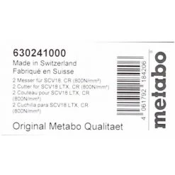 METABO® Metabo Lames Réversibles Pour SCV 18 LTX BL 1,6, 2 Pcs. (630241000) -Scie électrique portative Soldes 32734402 3