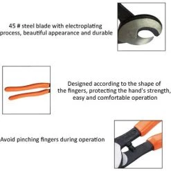 AIDUCHO Outils à Main Pince Coupante De Câble Fil Câble De Coupe Outils Câble De Haute Dureté Exploitent Cisailles à Pince, Matériau En Acier Dur -Scie électrique portative Soldes 32752570 3