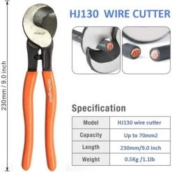 AIDUCHO Outils à Main Pince Coupante De Câble Fil Câble De Coupe Outils Câble De Haute Dureté Exploitent Cisailles à Pince, Matériau En Acier Dur -Scie électrique portative Soldes 32752570 5