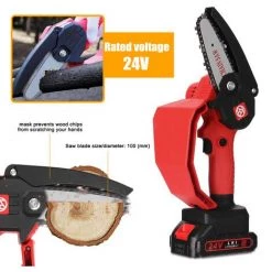 HAPPYSHOPPING Scie Sabre 24V, Scie Electrique Au Lithium, Moteur Brosse, Petite Scie Electrique Rechargeable, Deux Chargeurs Electriques, Norme Europeenne 220V Bleu - Norme Europeenne 220V Bleu -Scie électrique portative Soldes 32994187 5