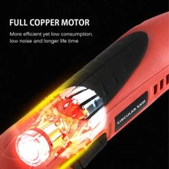 HAPPYSHOPPING Mini Scie Circulaire A Main Multifonction KKmoon (neutre) Avec 3 Tranches Vitesse De 3400 Tr / Min, Profondeur De Coupe 0-12 Mm Reglable, Norme Europeenne, Boite En Plastique -Scie électrique portative Soldes 32994238 4