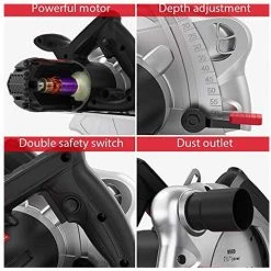 Scie Circulaire A Guidage Laser Meterk 1500 W (Europe Uniquement) Norme Europeenne -Scie électrique portative Soldes 32995480 4
