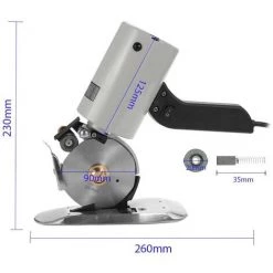 HAPPYSHOPPING Machine De Decoupe De Couteau Rond Ciseaux Electriques Machine De Decoupe De Tissu Electrique Portable Machine De Decoupe De Tissu TY-90B Norme Europeenne Sans Beurre -Scie électrique portative Soldes 32998966 4