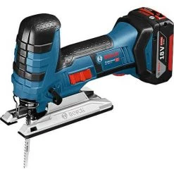 Scie électrique portative Soldes 22 BANYO Scie Sauteuse Sans Fil BOSCH GST 18V-Li S 18V Avec 2x Batteries 4,0 Ah Et Chargeur