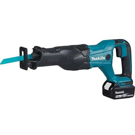 BANYO Scie Sabre Sans Fil MAKITA DJR186RT 18V Avec 1x Batterie 5,0 Ah Et Chargeur 1 BANYO Scie Sabre Sans Fil MAKITA DJR186RT 18V Avec 1x Batterie 5,0 Ah Et Chargeur
