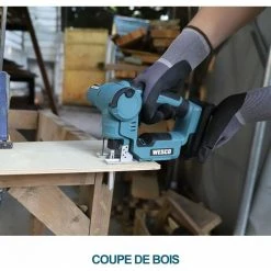 WESCO TOOL WESCO 2 En 1 Scie Sabre Et Scie Sauteuse Sans Fil 18V Avec Batterie Li-ion 2.0AH, 10 Lames WS2979.1 -Scie électrique portative Soldes 33163725 5