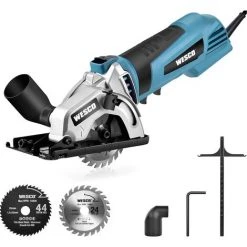 WESCO TOOLS 500W Mini Scie Circulaire, 5100/min, Profondeur De Coupe Maximum 27mm WS3453