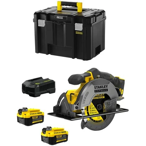 STANLEY FATMAX V20 Scie Circulaire STANLEY FatMax SFMCS500M2T (2 X 4,0 Ah Chargeur TSTAK VI) 1 STANLEY FATMAX V20 Scie Circulaire STANLEY FatMax SFMCS500M2T (2 X 4,0 Ah Chargeur TSTAK VI)