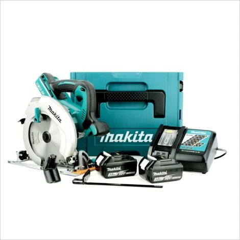 Makita DHS 710 RFJ Scie Circulaire Portative 190 Mm 36 V Li-Ion + 2x Batteries 3.0 Ah + Chargeur + Coffret Makpac Avec Insert 2 Makita DHS 710 RFJ Scie Circulaire Portative 190 Mm 36 V Li-Ion + 2x Batteries 3.0 Ah + Chargeur + Coffret Makpac Avec Insert – Image 2