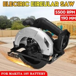 SWAGX 190mm Scie électrique Poignée Outils électriques 5500 Tr / Min Machine De Découpe Multifonction Pour Batterie Makita 18 V(Sans Batterie)