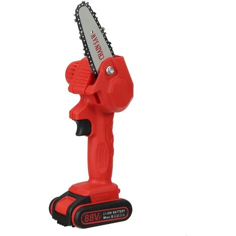SWAGX 88V 1080W 1 Batterie 100mm Scie à Chaine électrique Sans Fil Outil De Coupe De Bois De Jardin Rouge 1 SWAGX 88V 1080W 1 Batterie 100mm Scie à Chaine électrique Sans Fil Outil De Coupe De Bois De Jardin Rouge