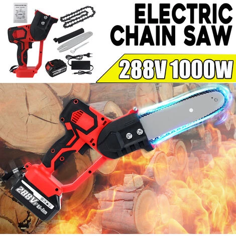 SWAGX Scie à Chaine électrique 288V Scie à Chaine électrique Sans Fil (rouge, Avec 2 Batterie) 5 SWAGX Scie à Chaine électrique 288V Scie à Chaine électrique Sans Fil (rouge, Avec 2 Batterie) – Image 5