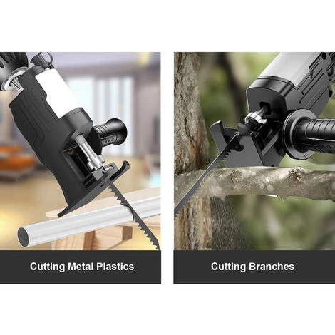 ASUPERMALL Sabre-Scies Perceuse Electrique Modified-Scies A Main Menagers Scies-Bois Reciprocating Portable Outil De Coupe, Type 1 & 15 Lames De Scie 2 ASUPERMALL Sabre-Scies Perceuse Electrique Modified-Scies A Main Menagers Scies-Bois Reciprocating Portable Outil De Coupe, Type 1 & 15 Lames De Scie – Image 2