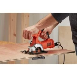 BLACK & DECKER Mini Scie Circulaire Filaire 400W - 3600 Tours/min BLACK+DECKER BES510-QS -Scie électrique portative Soldes 34599688 3