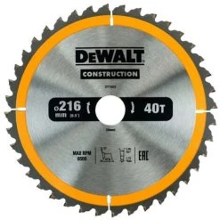 DEWALT DT1953-QZ - Tationarylame De Cie Circulaire 216x30mm 40D ATB -5 °