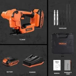 TACKLIFE Scie Sauteuse Sans Fil 18 V, 2 Modes De Coupe, Vitesse Réglable De 0 à 2 700 Tr/min, Scie à Métaux Légère Et Polyvalente Avec 6 Lames Pour Couper Le Bois, Les Tuyaux En PVC, Les Branches Et Le Métal- TLJS02D -Scie électrique portative Soldes 34683944 3