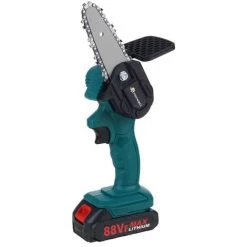 TIGA Tronconneuse Elagueuse 4 Pouces Guide Portable électrique Tronconneuse Sans Fil Avec 2 Batteries 88V 2500mah