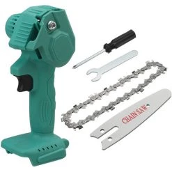 TIGA Scie à Chaine électrique Sans Fil 18 / 88V 4 Pouces (scie Verte Sans Batterie) -Scie électrique portative Soldes 35625150 3