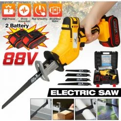 TIGA 88V 7500mAh Scie Alternative Sans Fil Bois Métal Avec 2 Batteries -Scie électrique portative Soldes 35626207 5