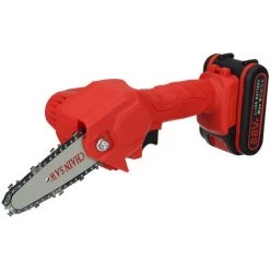 TIGA 88V 1080W Scie à Chaine électrique Sans Fil Outil De Coupe De Bois De Jardin (Rouge, 2 Batteries) -Scie électrique portative Soldes 35627183 2