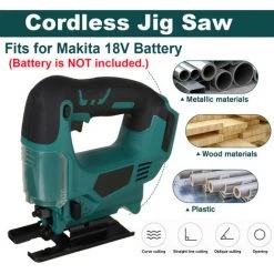 Drillpro Scie Sauteuse 65mm 2900 Tr/min 50-60Hz Pour Batterie MAKITA 18V(Machine Seule) Coxolo -Scie électrique portative Soldes 36489330 2