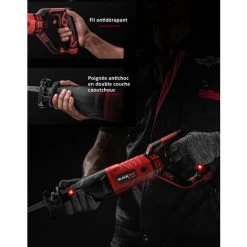 BLACKPINE - Scie Sabre, Poignées Orientables, Scie Égoïne 900W 0~2800RPM, 2 Lames, Profondeur De Coupe: Bois & Plastique 0-326mm, Métal 0-300mm -Scie électrique portative Soldes 36532949 3