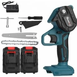 TIGA MUSTOOL Scie à Chaine électrique 6 Pouce 1200W 88V Pour 2 Batteries Avec Housse De Projection -Scie électrique portative Soldes 36572151 2