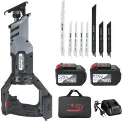 ASUPERMALL 21V Scie Alternative Sans Fil Scie Electrique Portative De Grande Puissance Pour Le Bois/Le Pvc/Le Metal -Scie électrique portative Soldes 36711924 2