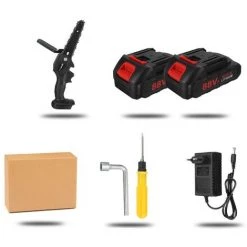 TIGA Mustool Scie à Chaine électrique 6 Pouces 88Vf 1200W 10000 Tr/min Avec 2 Batteries -Scie électrique portative Soldes 36807717 4