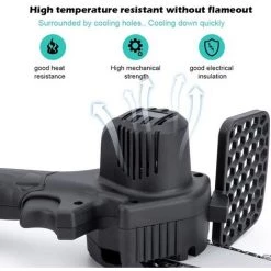 GISAM Scie à Chaîne électroportative 6 Pouces 21V 2 Batterie Outils De Jardinage Du Bois Coupe-bois -Scie électrique portative Soldes 36860768 5