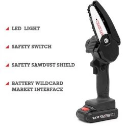 GISAM Scie à Chaîne électroportative 21V 2 Batterie Portable Scie Électrique Jardin Logging 4PCS Chaîne Supplémentaire 7 GISAM Scie à Chaîne électroportative 21V 2 Batterie Portable Scie Électrique Jardin Logging 4PCS Chaîne Supplémentaire -Scie électrique portative Soldes 36860781 3