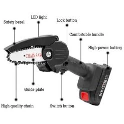 GISAM Scie à Chaîne électroportative 21V 2 Batterie Portable Scie Électrique Jardin Logging 4PCS Chaîne Supplémentaire 8 GISAM Scie à Chaîne électroportative 21V 2 Batterie Portable Scie Électrique Jardin Logging 4PCS Chaîne Supplémentaire -Scie électrique portative Soldes 36860781 4