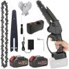 HAPPYSHOPPING Scie A Chaine Electrique Standard Europeenne De 6 Pouces Avec Deux Batteries Et Une Charge