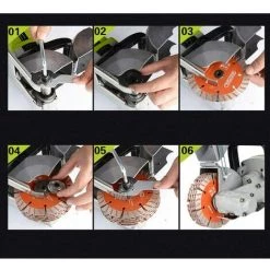 ETOILE Scie Circulaire 7500r / Min 4000W Avec 5 Disques De 125mm Et 1 Adaptation Pour Tronçonner Métal, Plastique -Scie électrique portative Soldes 37009904 4