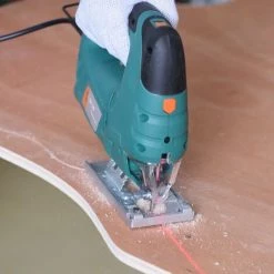 THSINDE Scie Sauteuse , 400 3000SPM Scie Sauteuse Électrique,6 Vitesses Réglables, 4 Modes De Coupe, Guide Laser, Angle De Coupe ±45°, Hauteur De Course 22mm, Moteur En Cuivre Pur