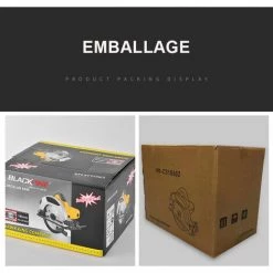 BLACKPINE - Scie Circulaire 900W, 4200 PRM, Lames De Scie Ø 185mm X Ø20mm X 24T, Profondeur De Coupe Max.:60mm(90°), 45mm(45°), Moteur En Cuivre Pur -Scie électrique portative Soldes 37103735 4