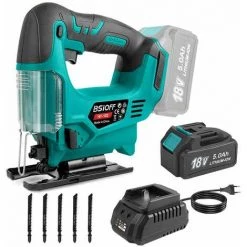 Bsioff 21V 65mm Sans Fil Scie Sauteuse, Scie Portable Scie Sauteuse Multifonction ¨¦lectrique Travail Du Bois Outils ¨¦lectriques 2900rpm