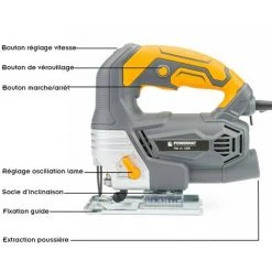 POWERMAT KAR Scie Sauteuse 1300W De 800 à 3000 Tr/min 6 POWERMAT KAR Scie Sauteuse 1300W De 800 à 3000 Tr/min -Scie électrique portative Soldes 38291609 2