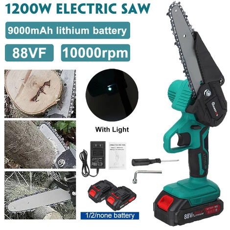 SWAGX 1200W 88VF 10000RPM Scie à Chaine électrique Sans Fil Tronconneuse électrique 2 Batterie 4 SWAGX 1200W 88VF 10000RPM Scie à Chaine électrique Sans Fil Tronconneuse électrique 2 Batterie – Image 4