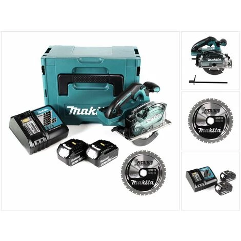 Makita DCS 553 RTJ Scie Circulaire Pour Métaux 18V 150 Mm Brushless + 2x Batteries 5,0Ah + Chargeur + 2x Lames De Scie Pour Le Métal + Coffret Makpac 1 Makita DCS 553 RTJ Scie Circulaire Pour Métaux 18V 150 Mm Brushless + 2x Batteries 5,0Ah + Chargeur + 2x Lames De Scie Pour Le Métal + Coffret Makpac